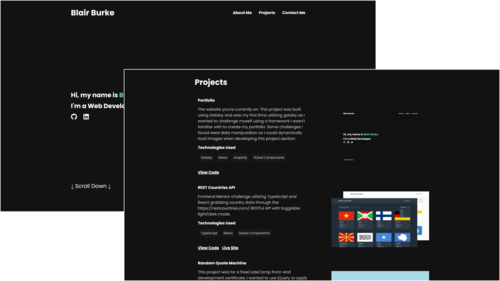 Full Stack Application Preview